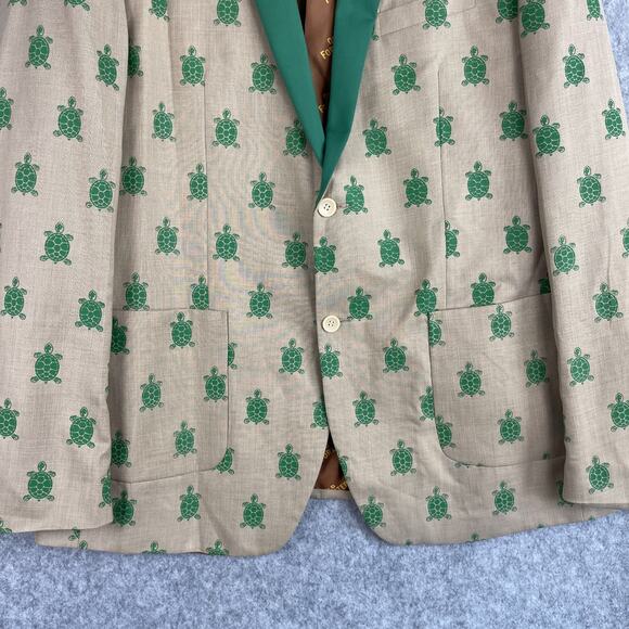 Old Forester Kentucky Turtle Derby Blazer Sports Coat Mens XXL 50L AOP Rare - Picture 3 of 16